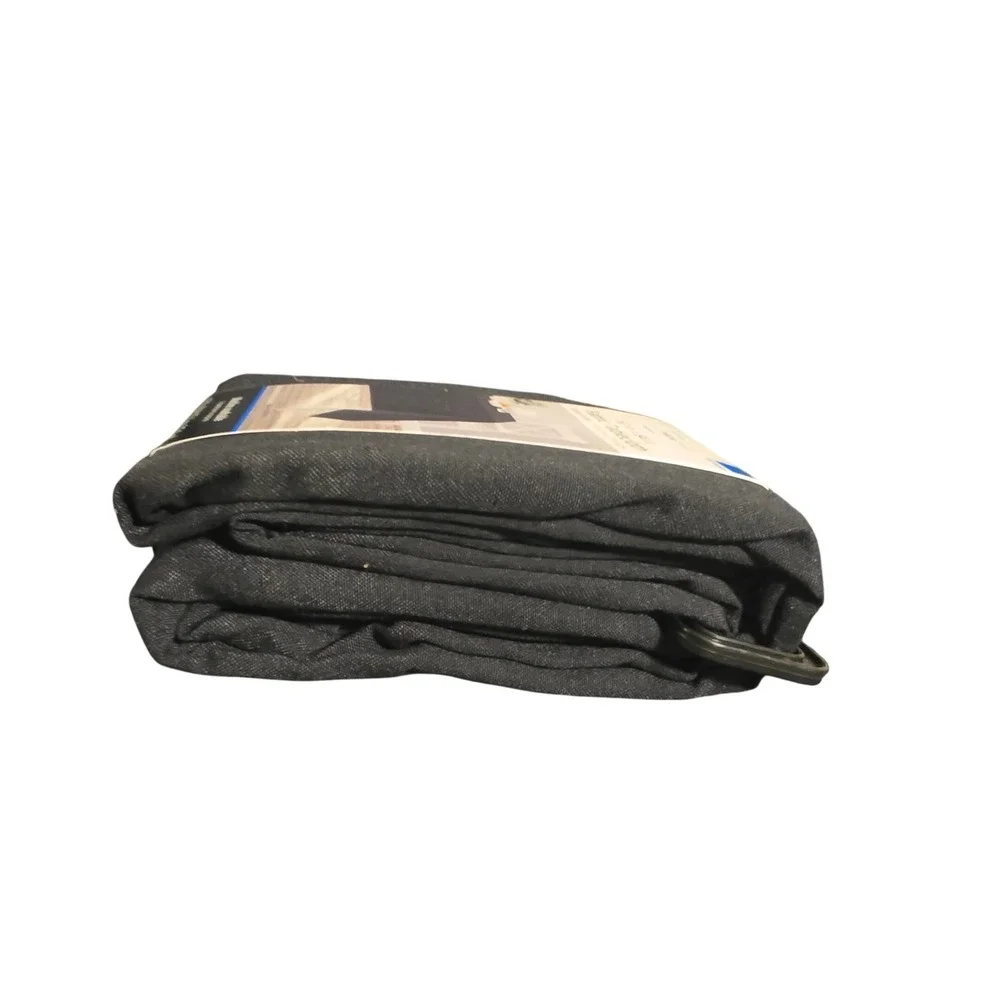 NEW Mainstays Black Fabric Tablecloth Rectangle 60x84